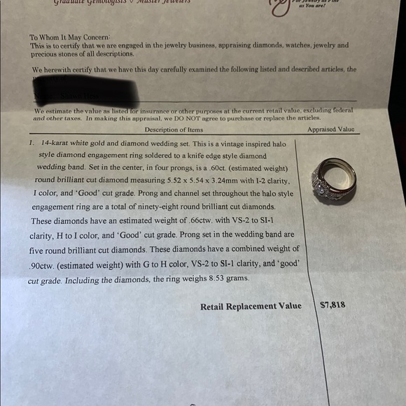 14k diamond wedding set - Picture 4 of 5